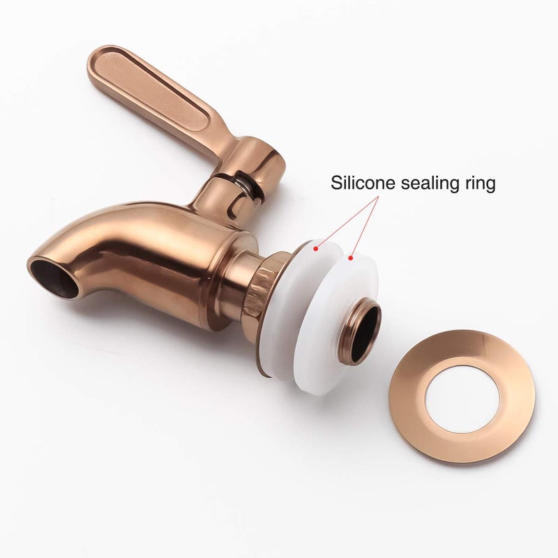 LYTY Beverage Dispenser Replacement Spigot Stainless Steel Polished Finished, Drink Dispenser Wine Barrel Spigot/Faucet/Tap with Anti-Clogging Cap - Image 4